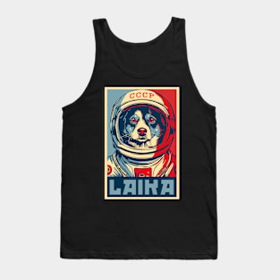 Laika First Animal to Orbit Earth Tank Top